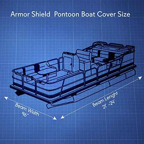PYLE Boat Cover, Boat, Boat Covers, Heavy Duty Trailerable Waterproof Marine Grade Polyester, Fits Pontoon/Deck Boats 21-24 ft, Beam Width up to 94", Includes Storage Bag, Gray, 300D PU Coated