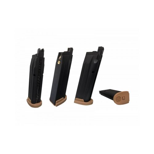Sig Sauer ProForce Replacement 21-Round Airsoft Magazine Compatible with P320 M18 Air Guns | Green Gas Housing/Tan Plate (AMPF-M18GG)