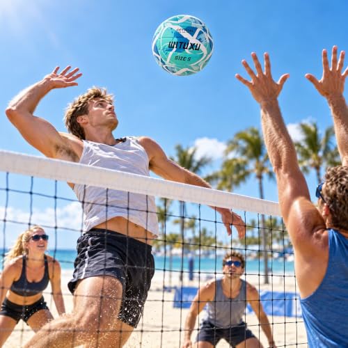 Blue Official Size 5 Volleyball Soft Touch Indoor & Outdoor Play