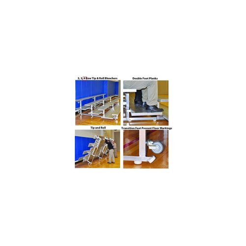 4 Row 15' Tip-N-Roll Bleacher (seats 40) (EA)
