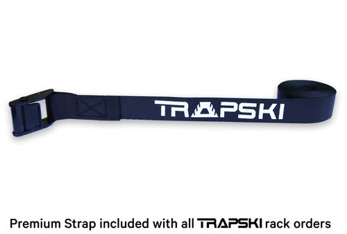 TRAPSKI All Mountain Ski and Snowboard Mobile Rack | Marine Grade HDPE Plastic | UV Protected | Premium Strap Included | 3 Year Warranty | Made in The USA | Veteran Owned Business… (Black, Six Pack)