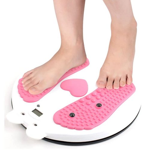 AGGICE Waist Twister Board for Exercise Waist, Intelligent Magnetic Massage Waist Disc with Counting Display Load Bearing Pressure Rotating Board