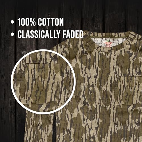Mossy Oak Long Sleeve Hunting Camo Shirt for Men, with Pocket