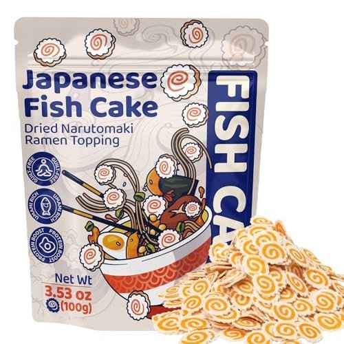 3.53oz Freeze Dried Narutomaki Fish Cake - Big Narutomaki Japanese Ramen Topping, Instant Noodles, Udon, Soup, Camping Meals, Emergency Supplies, Asian Pantry Food