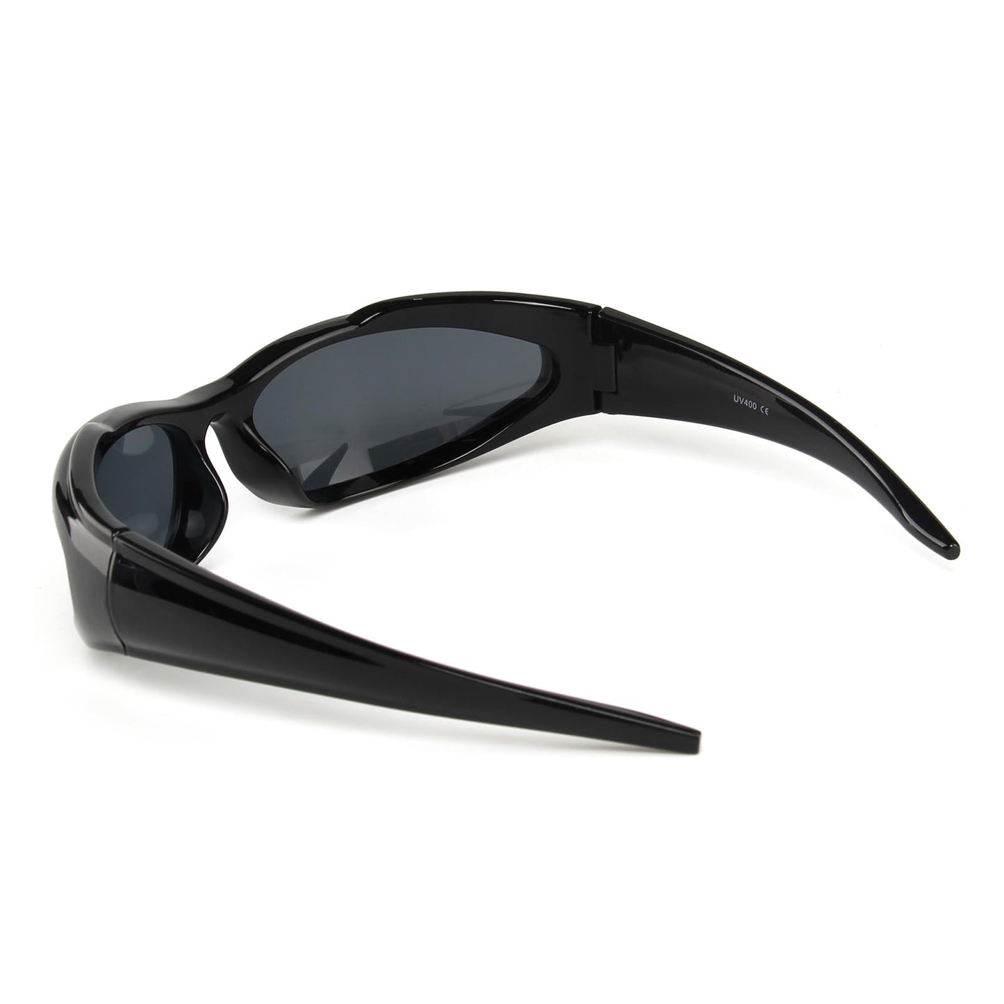 KENBO Y2K Sunglasses Wrap-Around Futuristic Oval Fashion Shades for Women Men – Large Size