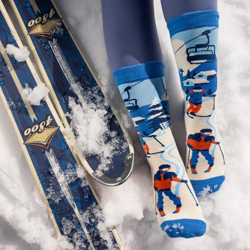 Lavley Ski Socks - Funny socks for skiers and snowboarders - Unisex novelty gift - Great for birthdays or holidays