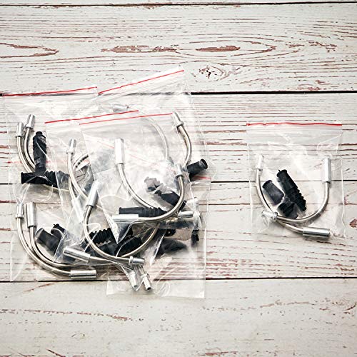 Bike Brake Cable Noodle Guide Set 32 Pieces - 90° & 110° Bends for Mountain & Road Bikes - Durable Stainless Steel & Rubber Boots - Variation of THIS listing 32