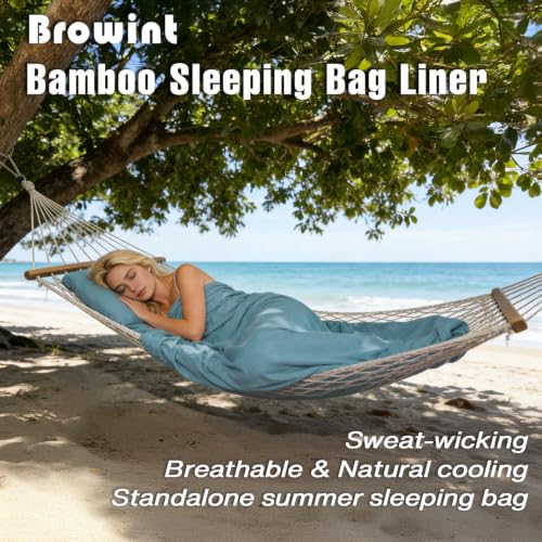 Viking Rectangular Travel Sheets with Pillow Pocket - Summer Sleep Sack for Camping & Hotels
