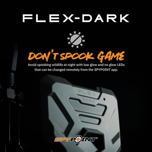 SPYPOINT Flex-Dark Twin Pack Cellular Trail Camera, 40MP Photos, 1080p Video + Sound, No-Glow Game Camera, Hunting Night Vision, Motion Activated,100ft Detection, No WiFi Needed Trail Cam