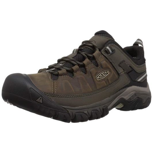KEEN Men's Targhee 3 Low Height Waterproof Hiking Shoes, Bungee Cord/Black, 12 Wide