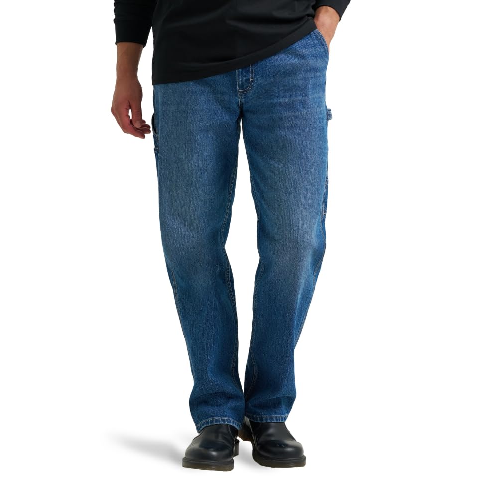 Lee Men's Legendary Workwear Carpenter Jean, Painters Blue, 36W x 32L