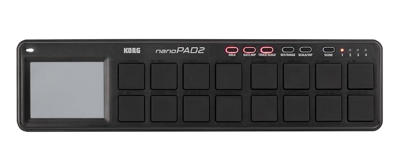 Korg nanoPAD2 Slim-Line USB MIDI Pads (Black) — 16 Velocity-Sensitive Pads