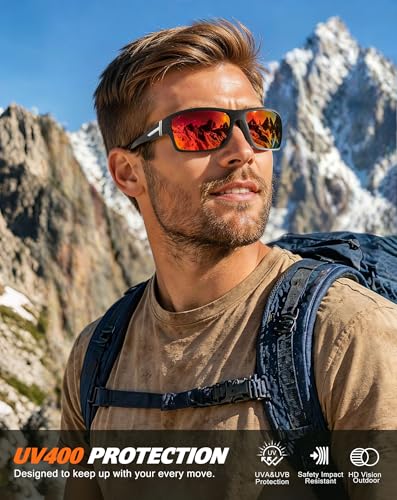 Polarized Sunglasses Men Women UV400 Protection Sports Eyewear for Fishing Golf