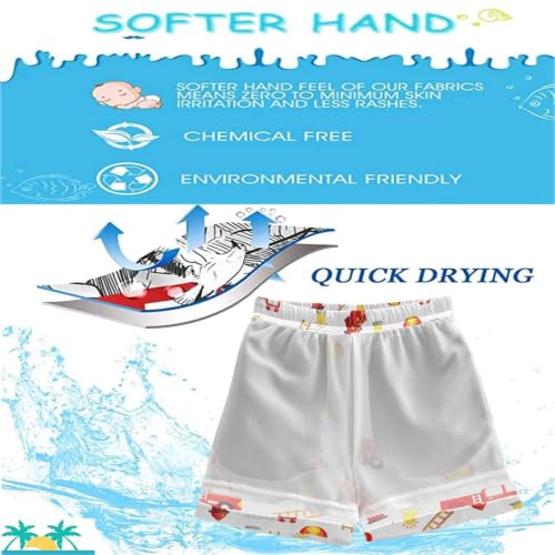 Visesunny Boys Swim Trunks Quick Dry Swimwear Size 4T Multi33