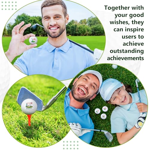 Birthday Themed Golf Balls Set - 3 Durable Golf Gifts for Men & Golf Lovers