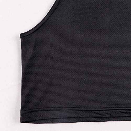 Men's Sleeveless Muscle Tank Top - Large Black Gym Activewear