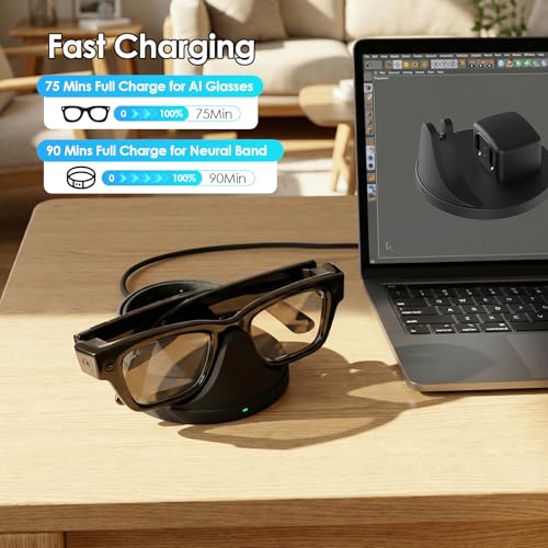 Magnetic 2-in-1 Charging Dock for Smart Glasses & Neural Band