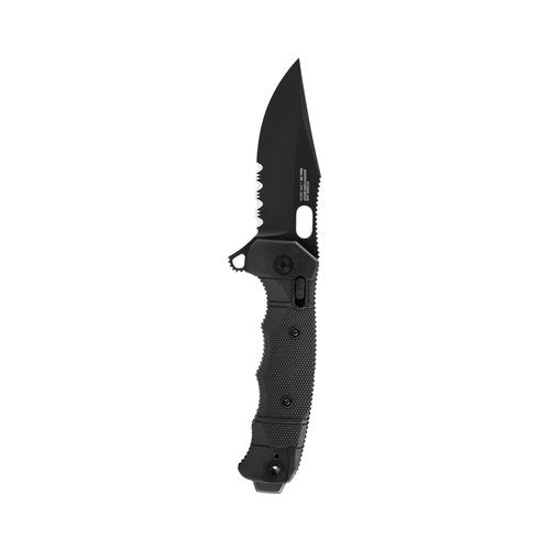 SOG Seal XR Partially Serrated Hard-Use Ambidextrous Pocket Tactical Folding Knife XR Lock CPM-S35VN Steel