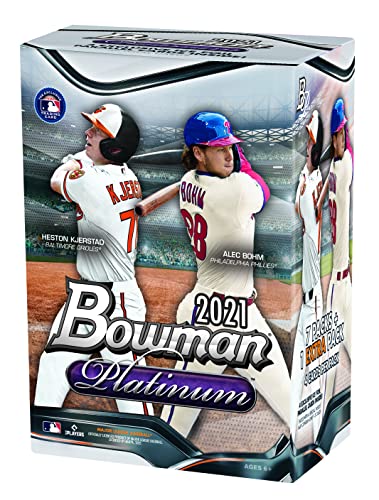 2021 Bowman Platinum MLB Baseball Trading Card Blaster Box - 7 Packs + Extra