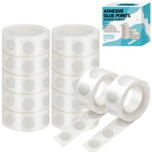 gegemaoyi 1000Pcs Clear Glue Dots Double Sided Adhesive Points for Balloons Craft Decor