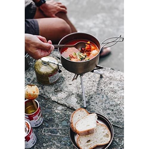 Snow Peak Multi Compact Cook Set, Japanese Titanium, Ultralight and Compact for Camping and Backpacking, Made in Japan, Lifetime Product Guarantee