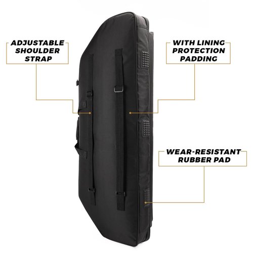 LWANO Compound Bow Case - Archery Soft Bow Bag with Arrow Pocket and Backpack Straps, Durable Soft Padding, Multiple Storage Pockets, Carrying Case for Archery Accessories