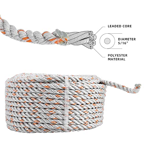 Crab Trap Float Kit with 100ft Sinking Rope & Harness - Variation of Leaded Core Rope+Crab Trap Float Kit