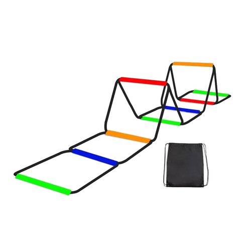 Menolana Agility Ladder Speed Ladder Foldable Workout Rugby Multifunction Home Gym Agility Training Equipment Fitness Feet Training, 8 Grids with Bag