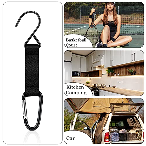 8 Pieces Nylon Fence Hooks for Outdoor Sports and Home Organization - Black