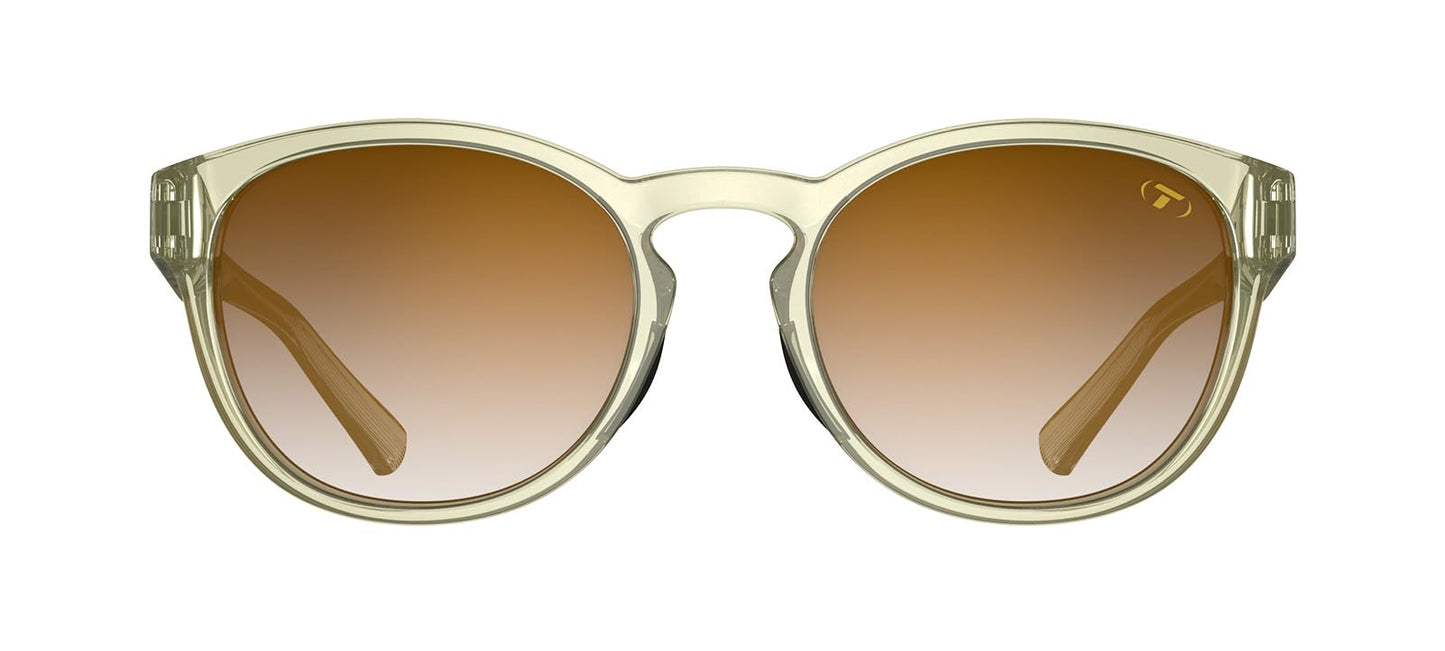 Tifosi Svago Sunglasses (Crystal Champagne, Brown Gradient)
