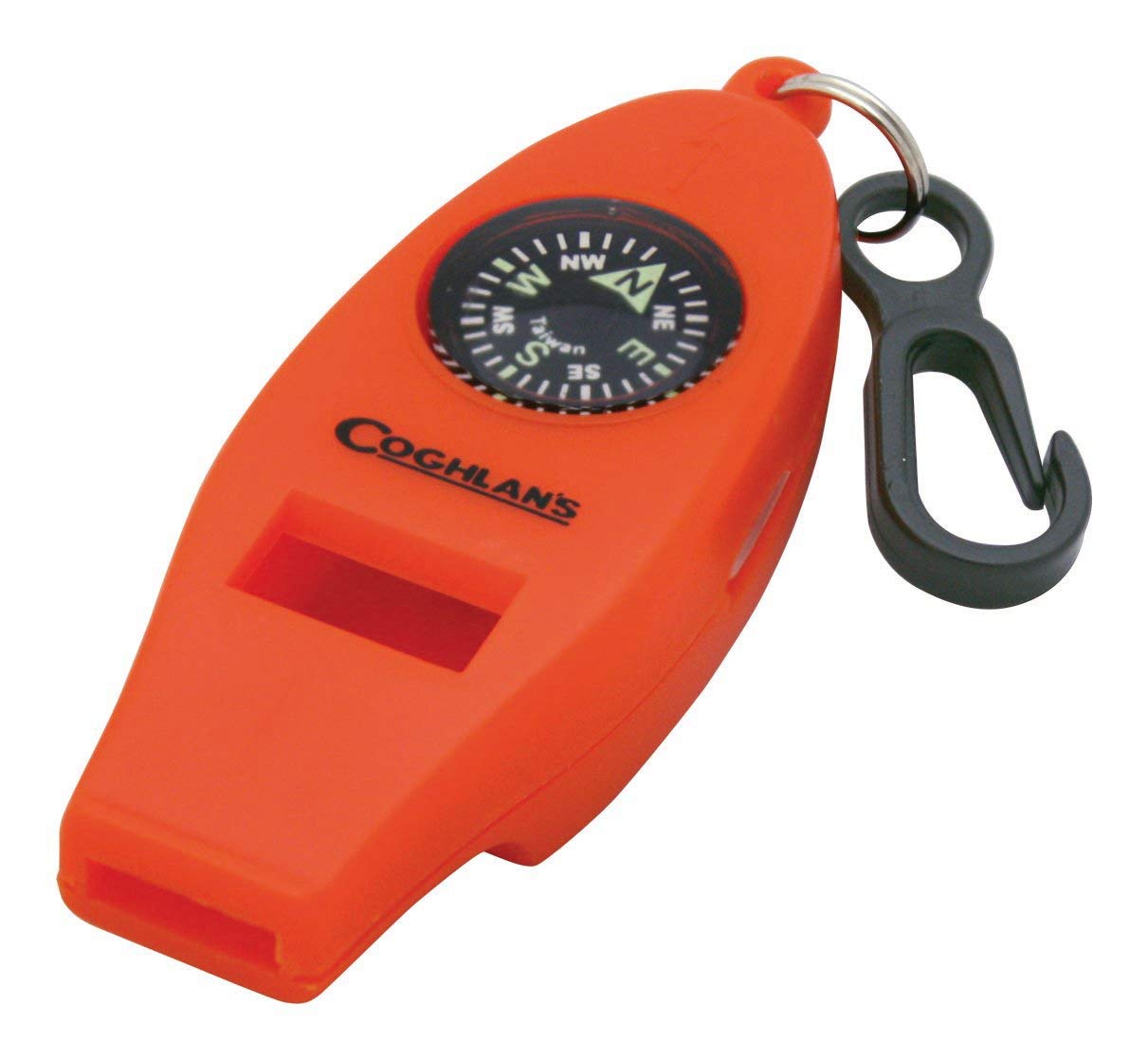 Coghlan's Four Function Whistle with Compass, Thermometer, Magnifier, and Survival Tool for Camping, Hiking, and Outdoor Emergency Preparedness Compact and Durable Design
