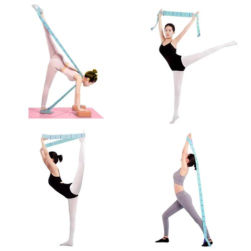 Stretch Straps, Elastic Yoga Stretching Strap with Adjustable 11 Loops, Fitness Leg Stretch Band for Physical Therapy Dance Yoga Ballet Pilates Gymnastics Exercise Flexible Pilates Stretch Band