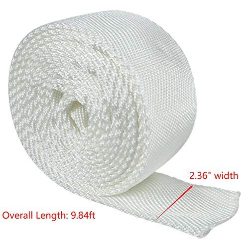 Boating Rope - Heavy Duty Fire Hose Bulk Line with Chafe Guards, 10ft
