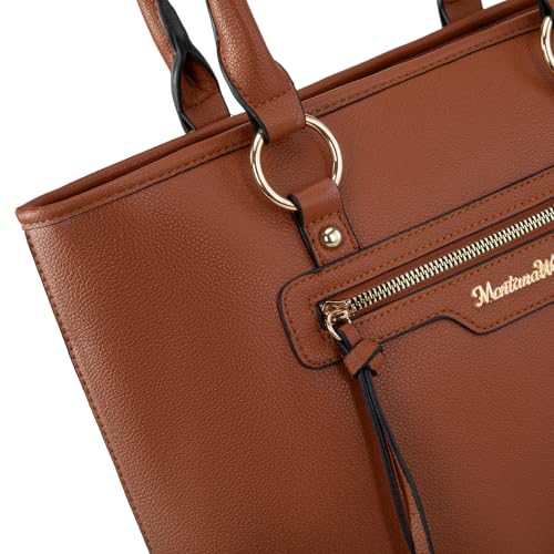 Montana West 2-Piece Tote Bag & Crossbody Set - Brown