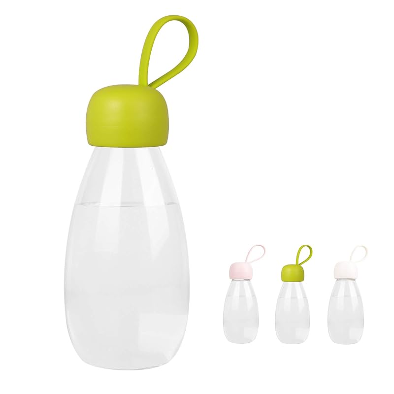 Emoi 12oz BPA Free Water Bottle with Green Cap & Silicone Strap
