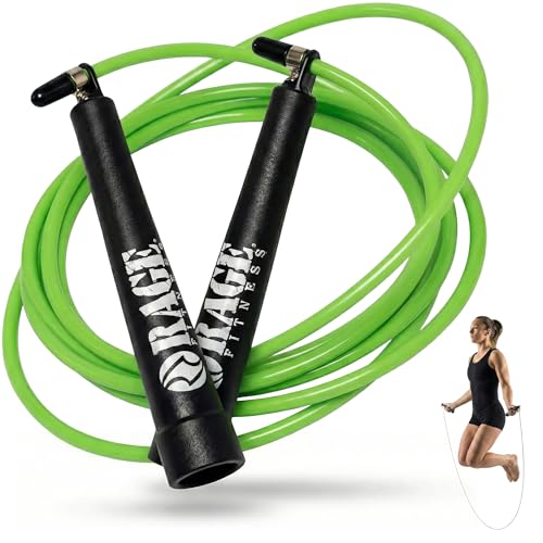 Speed Jump Rope for Cardio Fitness - Adjustable PVC Handle & Smooth Bearings