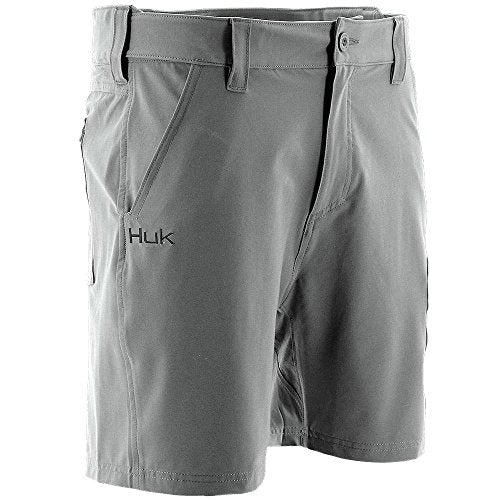HUK Men's Cargo Shorts - Medium Charcoal, 7-Inch Length, Quick Drying