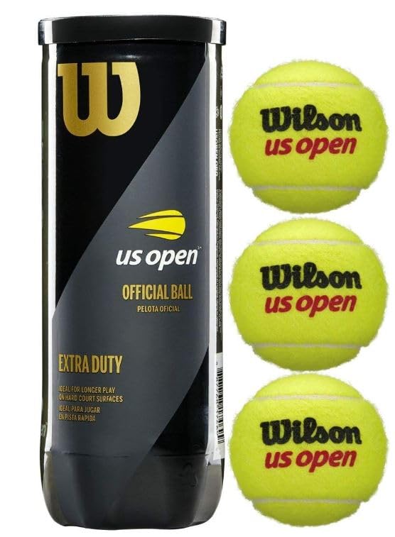 Wilson US Open Extra Duty Tennis Balls - 12 Cans (36 Balls) + 24 Cans (72 Balls) - Variation: Yellow, 3 Count