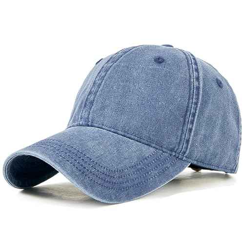 Oversized XL XXL 100% Cotton Basebal Cap Large Dad Washed Sport Cap Unconstructed Low Profilel Hat for Big Head(23.5"-25.5")