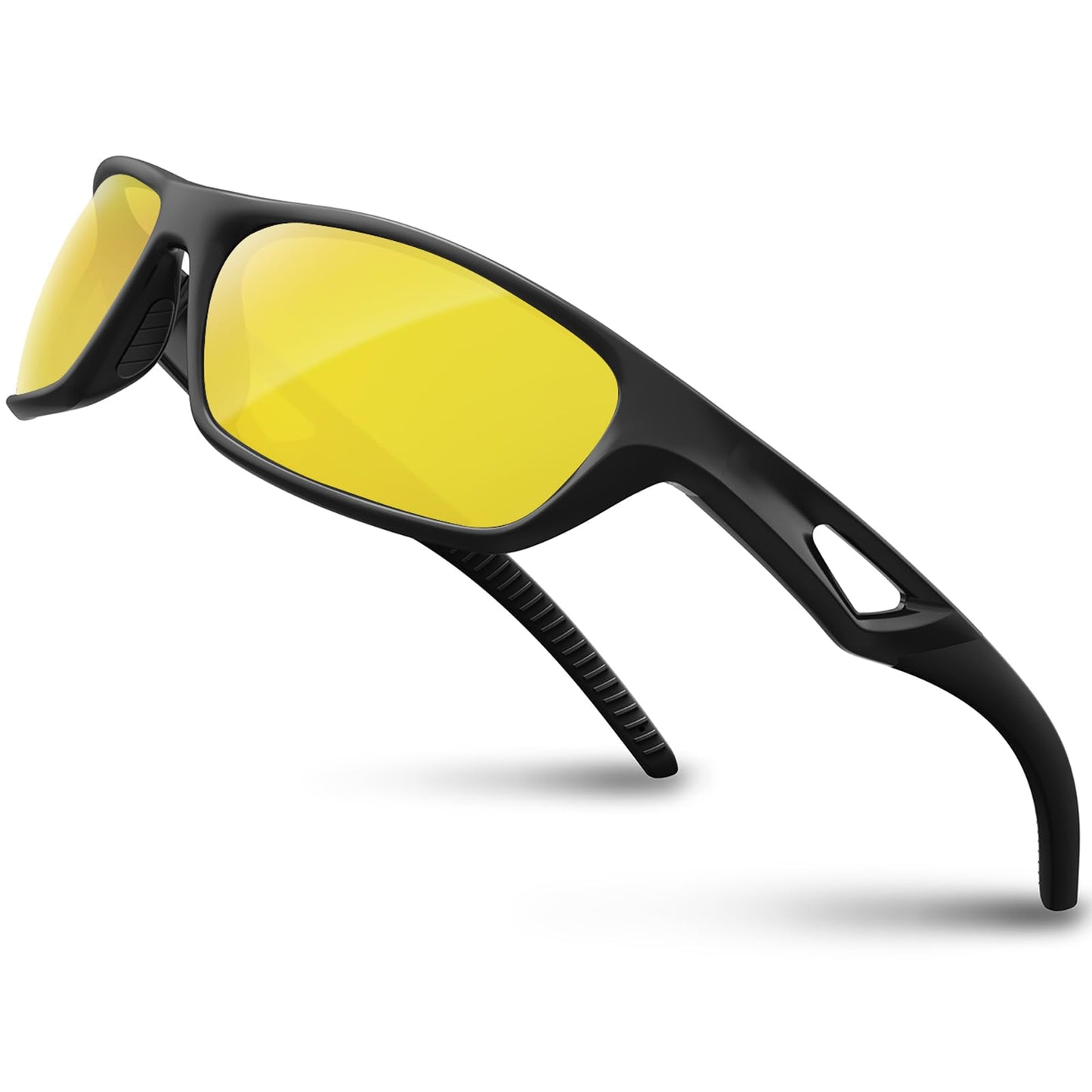 RIVBOS Night Vision Driving Glasses Anti Glare HD Yellow Tinted Sunglasses for Men Women RB831
