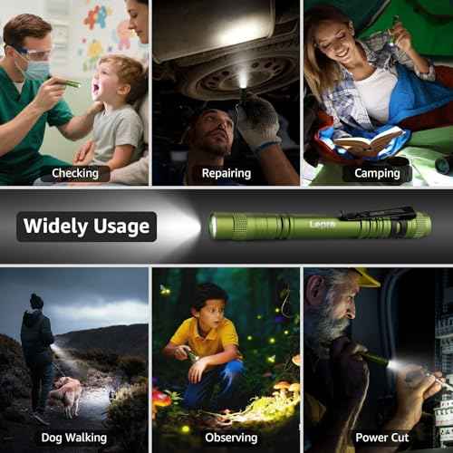 Lepro LED Pen Flashlights, Lightweight, Mini, Waterproof Pocket Flashlight with Clip, 2 Pack Small Flashlights for Inspection, Work, Emergency