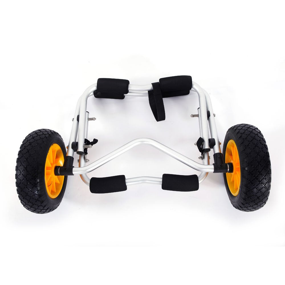 Kayak Cart, 1.5MM Bend Aluminum Alloy Canoeing Trailer Cart,Light and Practical Boat Kayak Canoe Cart Carrier Dolly Trailer Tote Trolley Transport,Silver