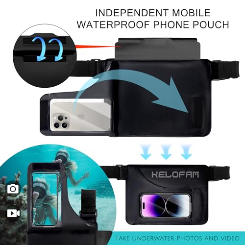 Waterproof Fanny Pack with Phone Case for Swimming Beach Boating Dry Bag