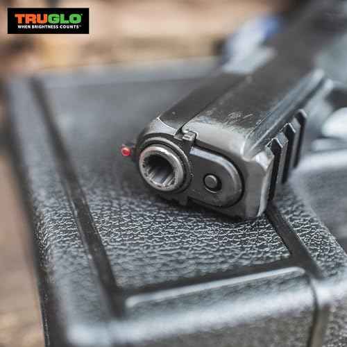 TRUGLO Tritium Pro Handgun Night Sights, Compatible with CZ Handguns Compact Gun Sights with Daylight White Dots, Night Tritium Dots & Focus Lock Front Ring