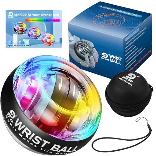 Wrist Trainer Ball Auto-Start Gyroscopic Forearm Exerciser Gyro Ball for Strengthen Arms, Fingers, Bones and Muscles