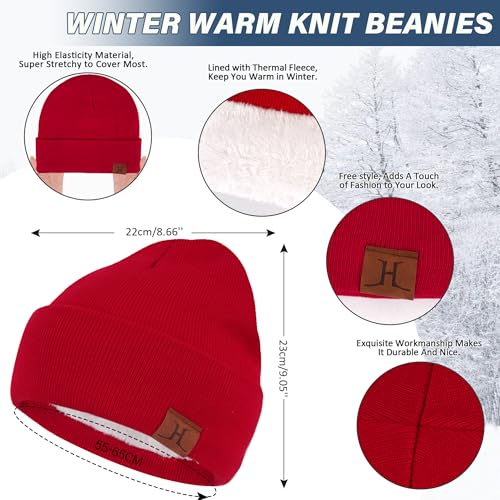 Winter Beanie Hat Scarf Touchscreen Gloves Set for Men and Women, Beanie Gloves Neck Warmer Set with Warm Knit Fleece Lined