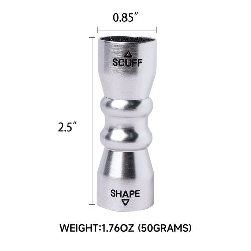 GSE Games & Sports Expert 3-in-1 Pool Cue Tip Tool, Billiard Cue Stick Tip Tool, Billiard Accessories Scuffer/Shaper/Aerator (Silver)