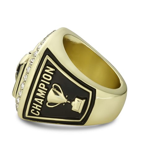 Express Medals 2025 Champion Baseball Trophy Ring in Size 7 with Award Display Stand Trophies Rings League Finalist Runner up
