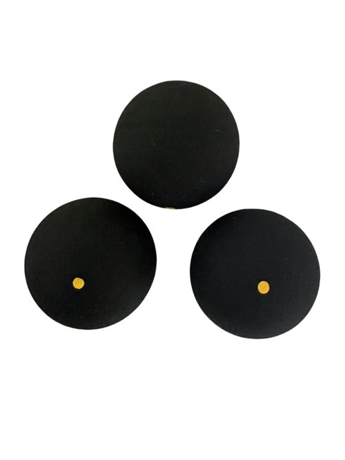 VisnzvLux 3 Pieces Single Yellow Dot Squash Ball Custom Logo Professional high Elasticity Resistant to Play for Training and Practice