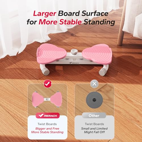 MERACH Waist Twister Machine Exercise, Ab Twist Board with 300 lbs Weight Capacity, Abs Workout for Slim Waist and Core Ab Exercise, Noiseless Home Gym Equipment for Women Men